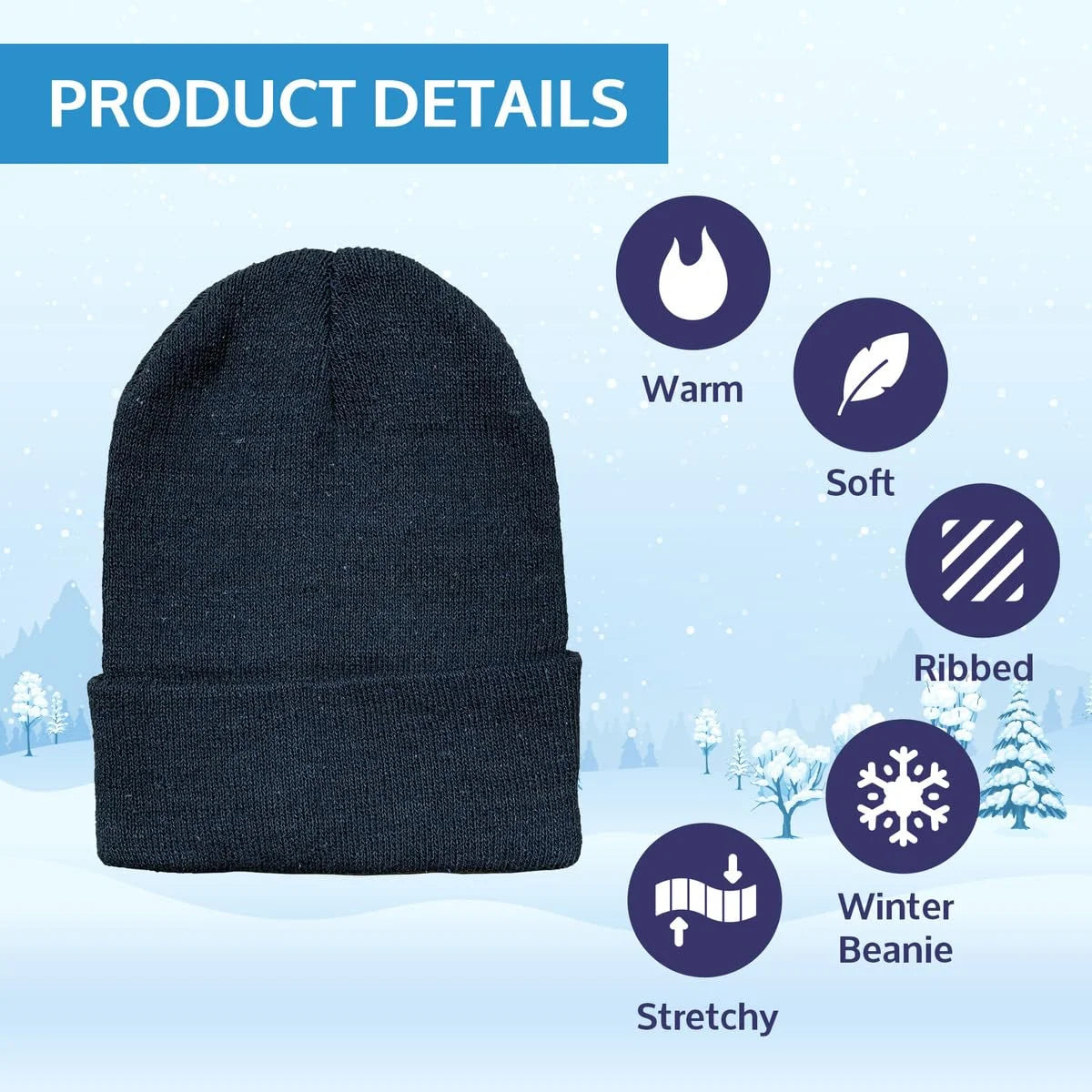 Winter Beanies Wholesale Bulk Cold Weather Adult Unisex Hat & Gloves