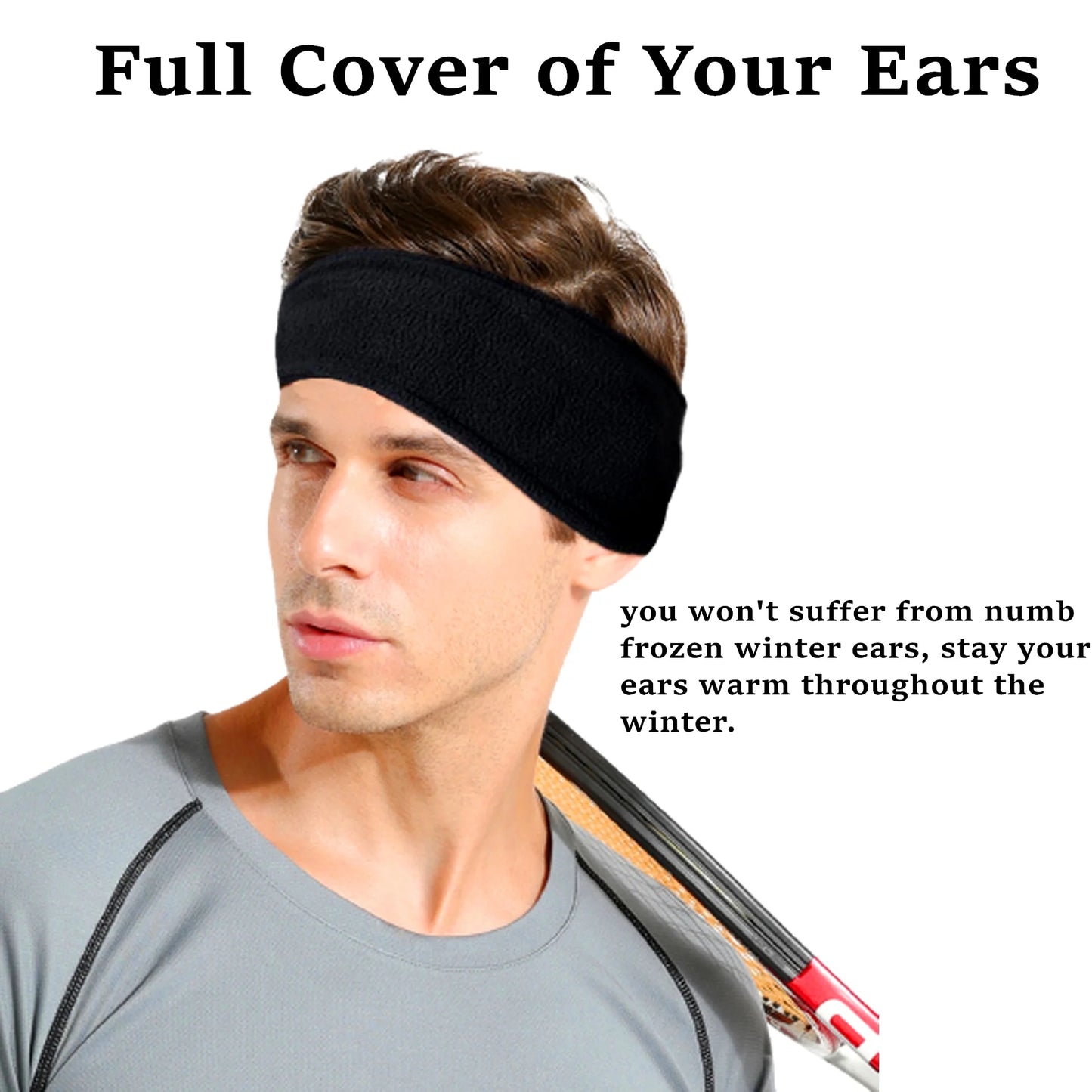 Winter Headband Fleece Ear Cover for Winter Ear Warmers Ear Muffs for Men Women Kids Ski Running Cycling 3 Packs