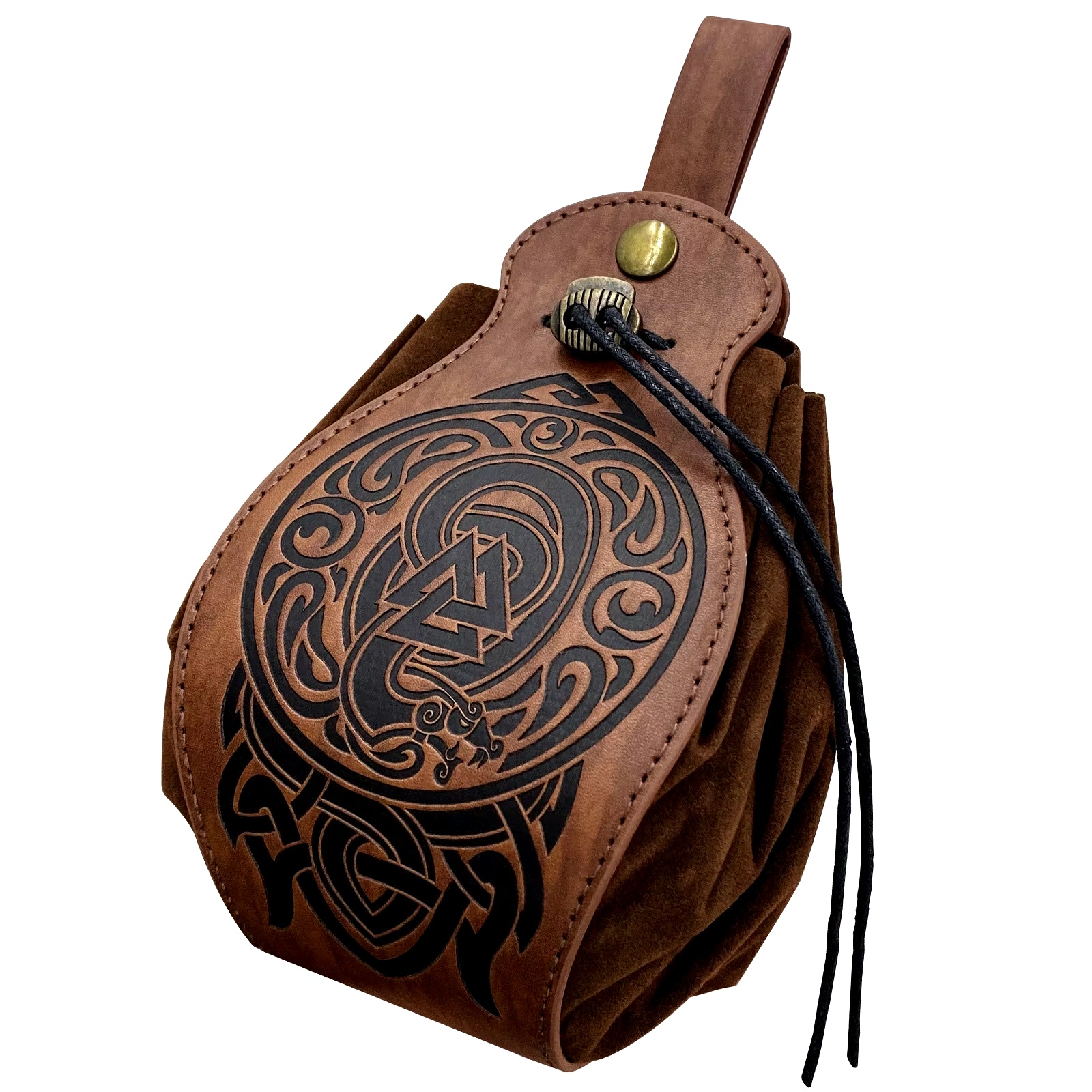 PU Leather Bag for DND Dice Game Tray 5 Celtic Designs Cute Drawstring Pouch for D&D Roleplaying RPG Gift Ideas Coin Purse