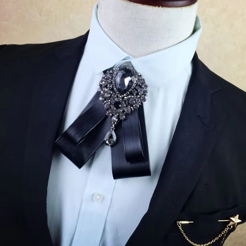 Men'S Necktie for Men 2024 Vintage Bowtie Pajaritas Diamond Wedding Ties Men Accessories Necktie Butterfly Cravate Pour Homme