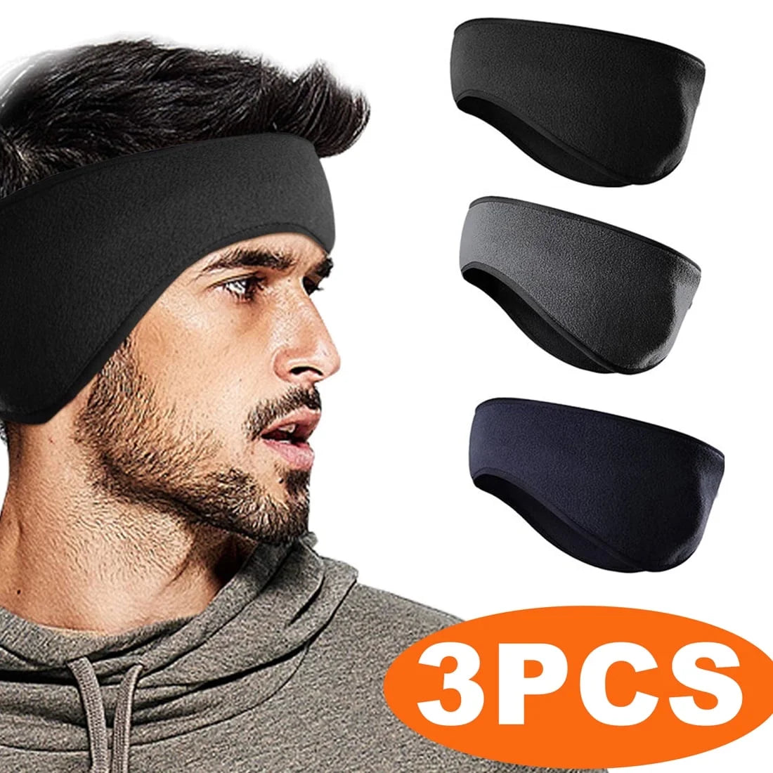 Winter Headband Fleece Ear Cover for Winter Ear Warmers Ear Muffs for Men Women Kids Ski Running Cycling 3 Packs