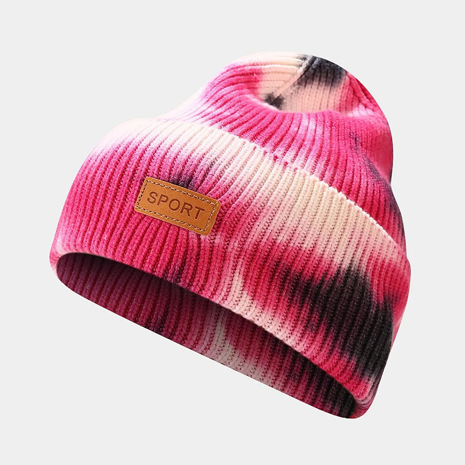 Winter Hats for Men Women Hat Warm Cable Knit Tie Dye Hats Soft Stretch Thick Cute Knitted Cap for Cold Weather Hats