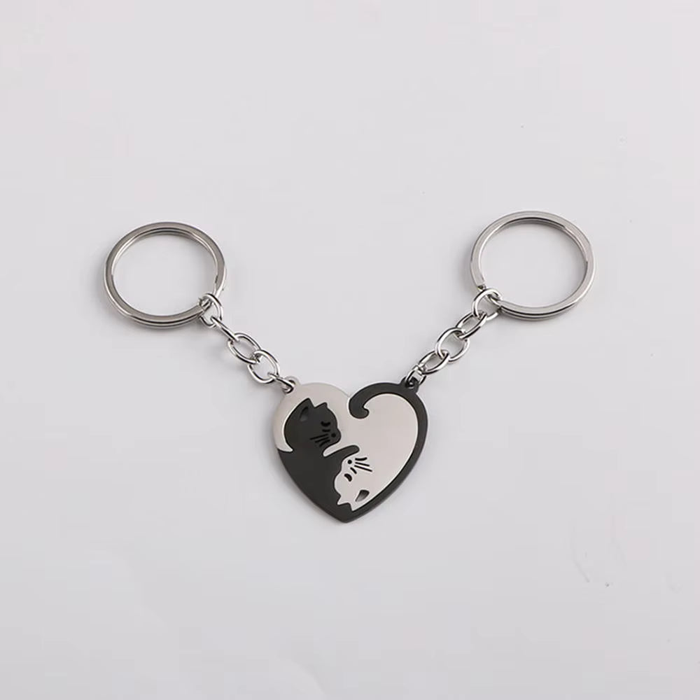 Silver Plated Lovers Gift Couple My Heart Keychain Wedding Favors Zinc Alloy Fashion Keyring Key Fob Creative Key Chain Hot Sale