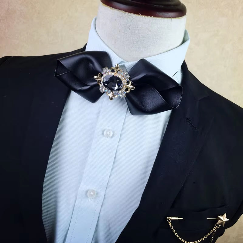 Men'S Necktie for Men 2024 Vintage Bowtie Pajaritas Diamond Wedding Ties Men Accessories Necktie Butterfly Cravate Pour Homme