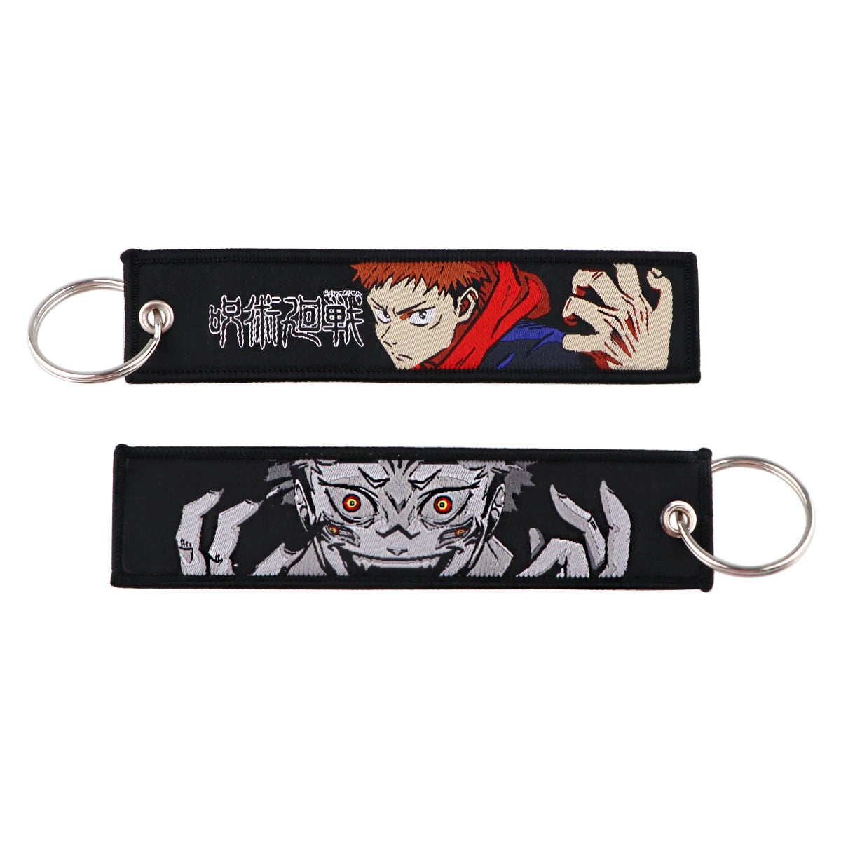 Japanese Anime Cool Embroidery Key Fobs Key Tag Motorcycles Cars Backpack Chaveiro Keychain for Friends Fashion Key Ring Gifts