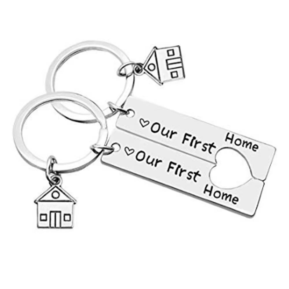 Silver Plated Lovers Gift Couple My Heart Keychain Wedding Favors Zinc Alloy Fashion Keyring Key Fob Creative Key Chain Hot Sale